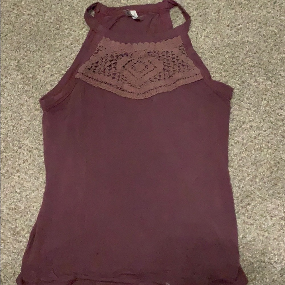 Purple halter tank top